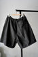 MEN　sillage/シアージ　circular fatigue shorts black denim one wash