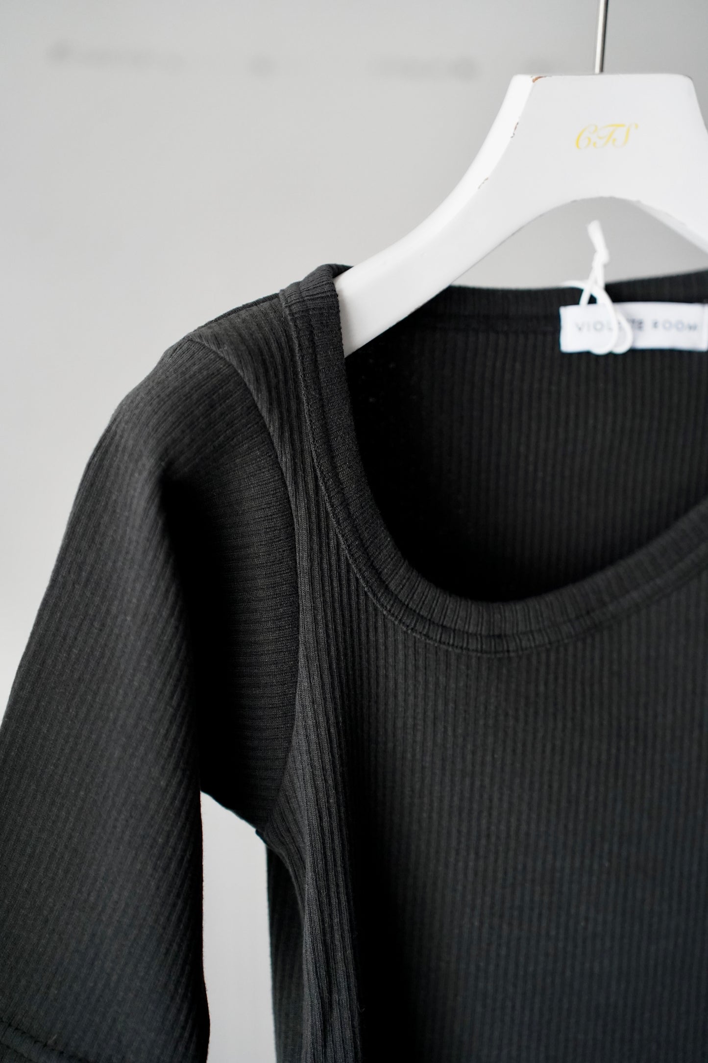 WOMEN　VIOLETTE ROOM　H/S RIBB TEE