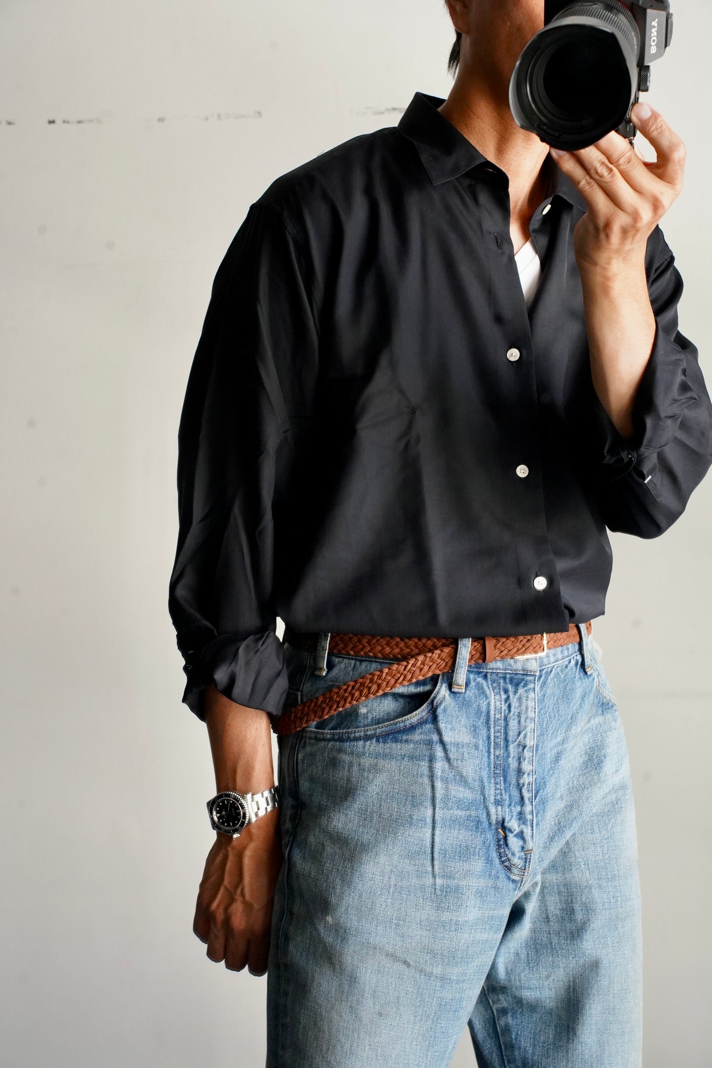 MEN　MAATEE & SONS　short ponit shirts "改HWOOL"