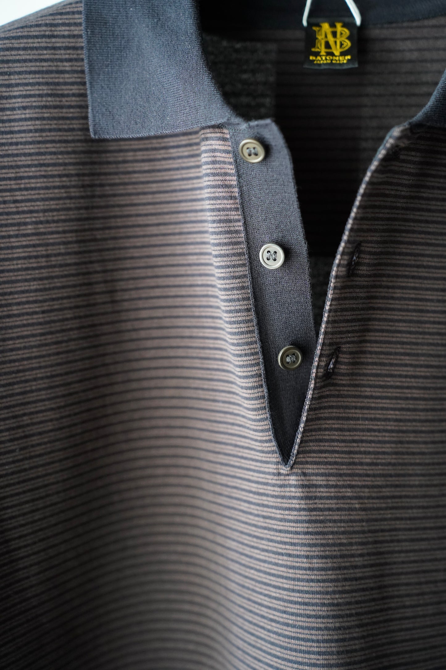 MEN　BATONER / バトナー　BLOWSING POLO LONG SLEEVE T-SHIRT
