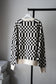 WOMEN　VIOLETTE ROOM　BLOCK CHECK KNIT C/GN