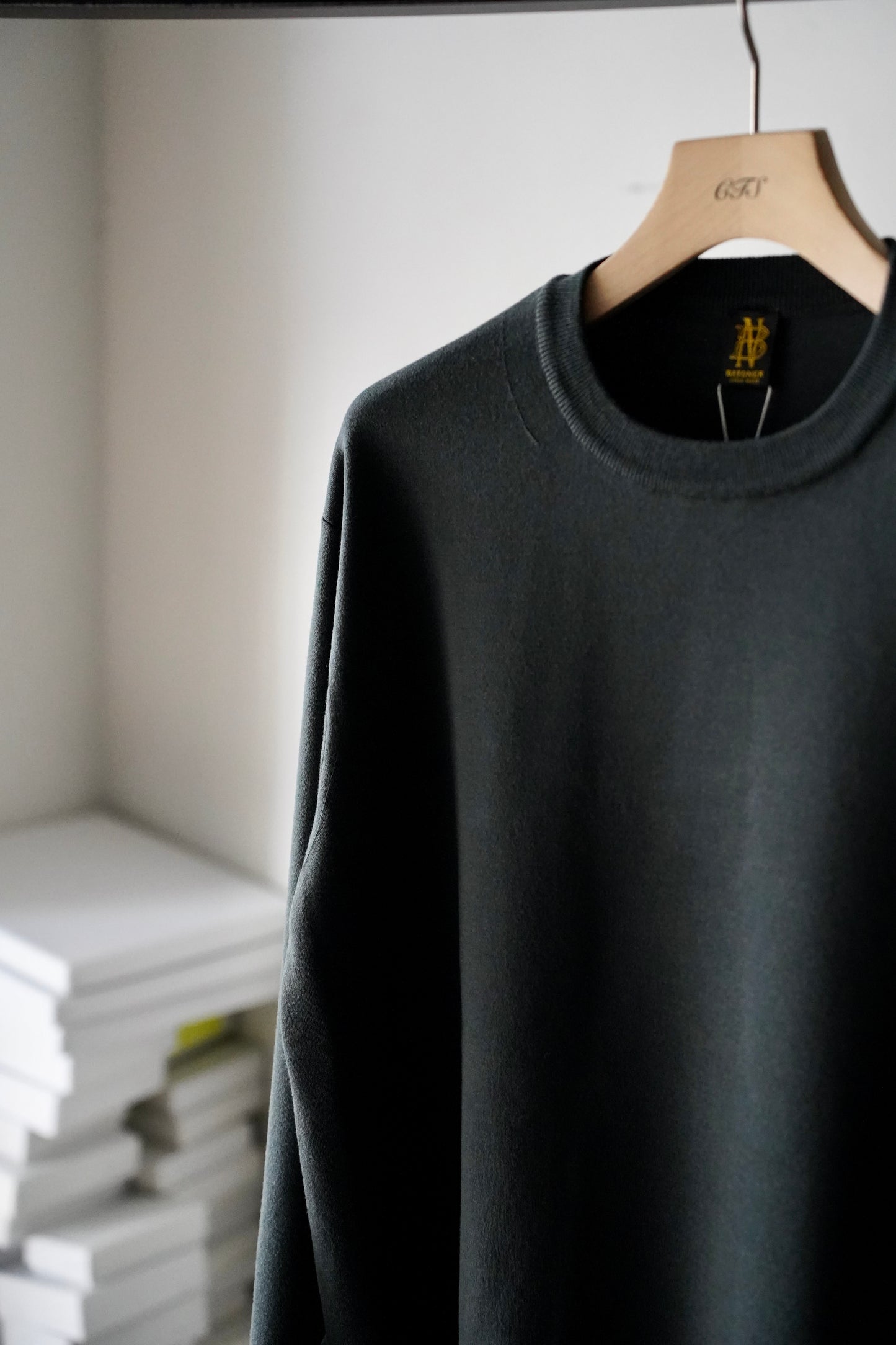 MEN　BATONER / バトナー　32G SMOOTH WOOL CLASSIC CREW NECK