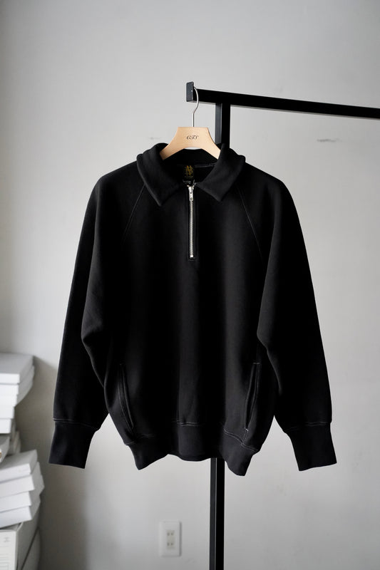 MEN　BATONER / バトナー　HIGH BULKY JUMBERCA URAKE HALF ZIP POLO