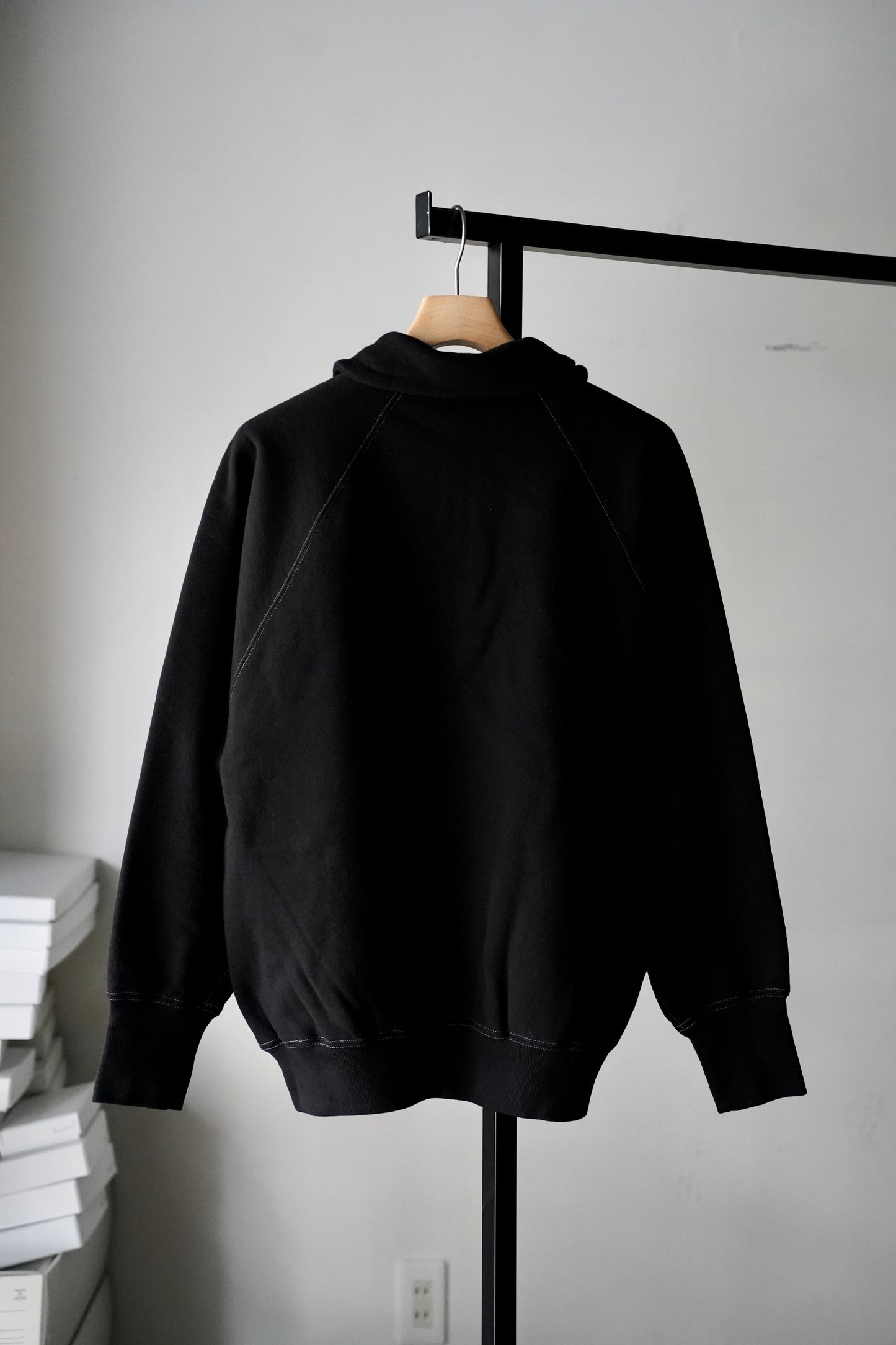 MEN　BATONER / バトナー　HIGH BULKY JUMBERCA URAKE HALF ZIP POLO