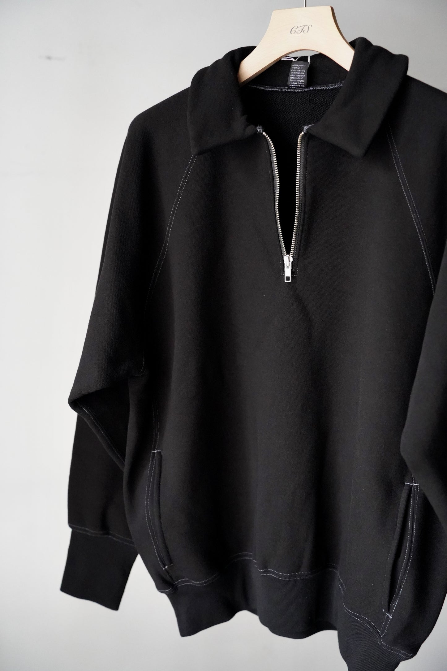 MEN　BATONER / バトナー　HIGH BULKY JUMBERCA URAKE HALF ZIP POLO