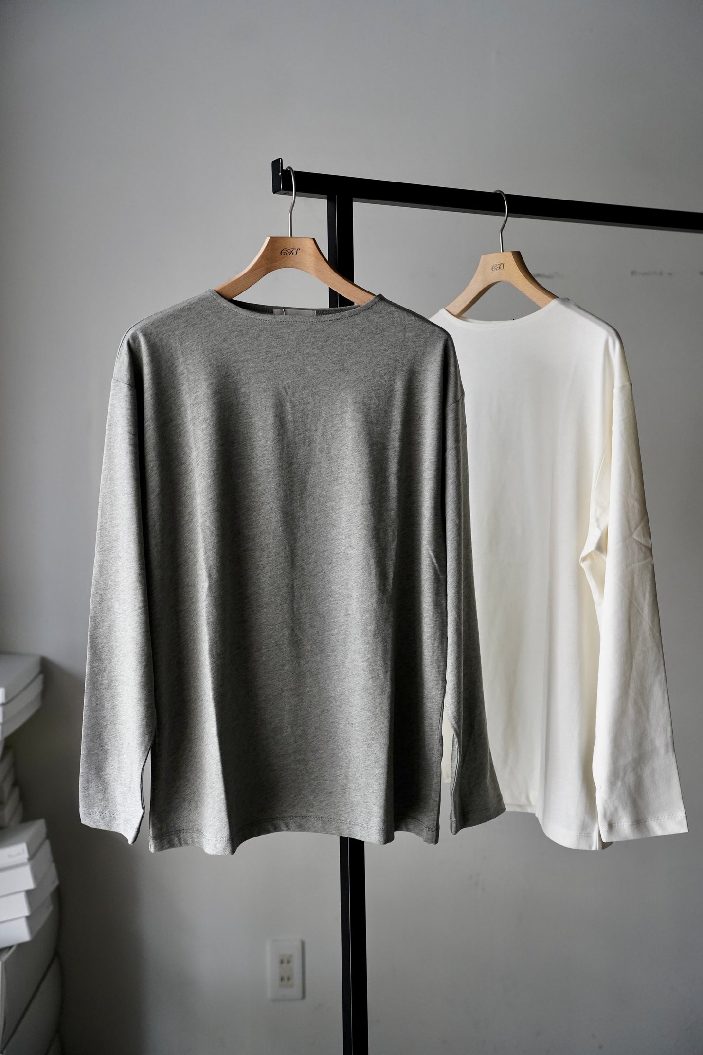 MEN　alvana / アルヴァナ 　WOOL COTTON BOATNECK LONG SLEEVE