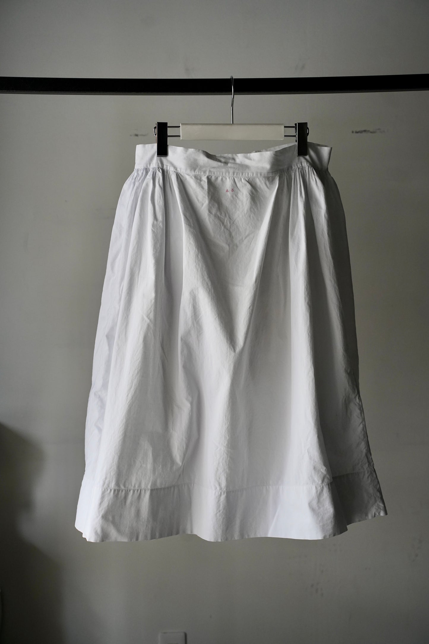 WOMEN　VINTAGE　1920's Antique French Cotton Skirt white #3