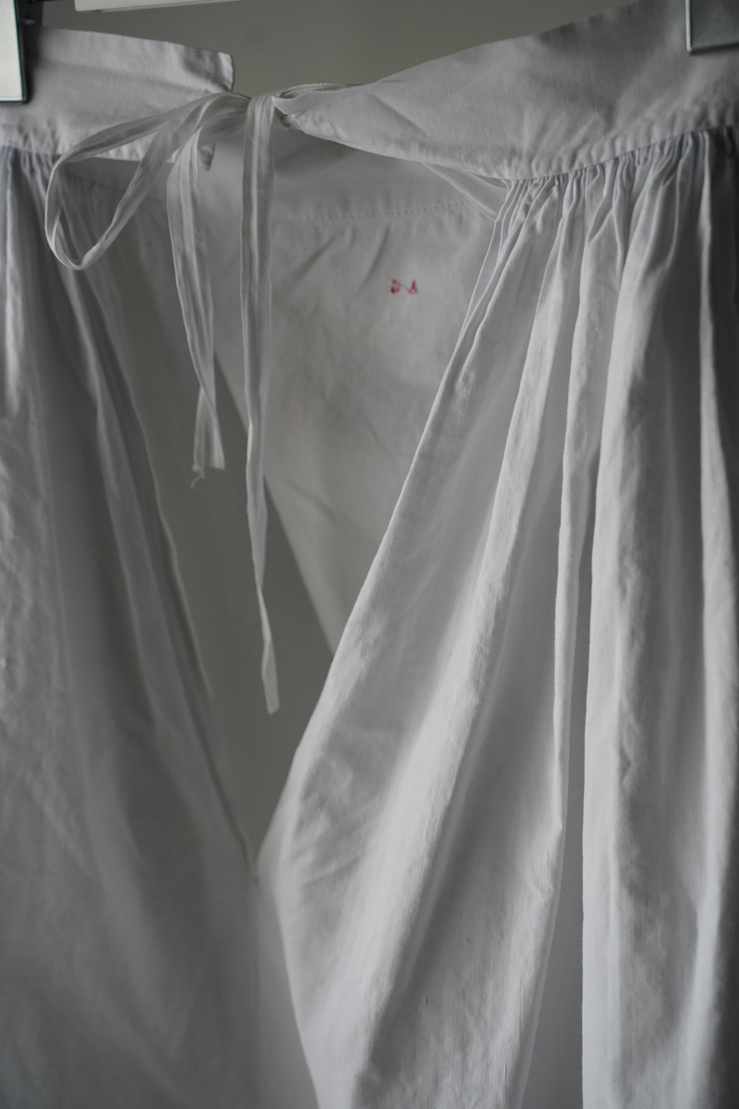 WOMEN　VINTAGE　1920's Antique French Cotton Skirt white #3