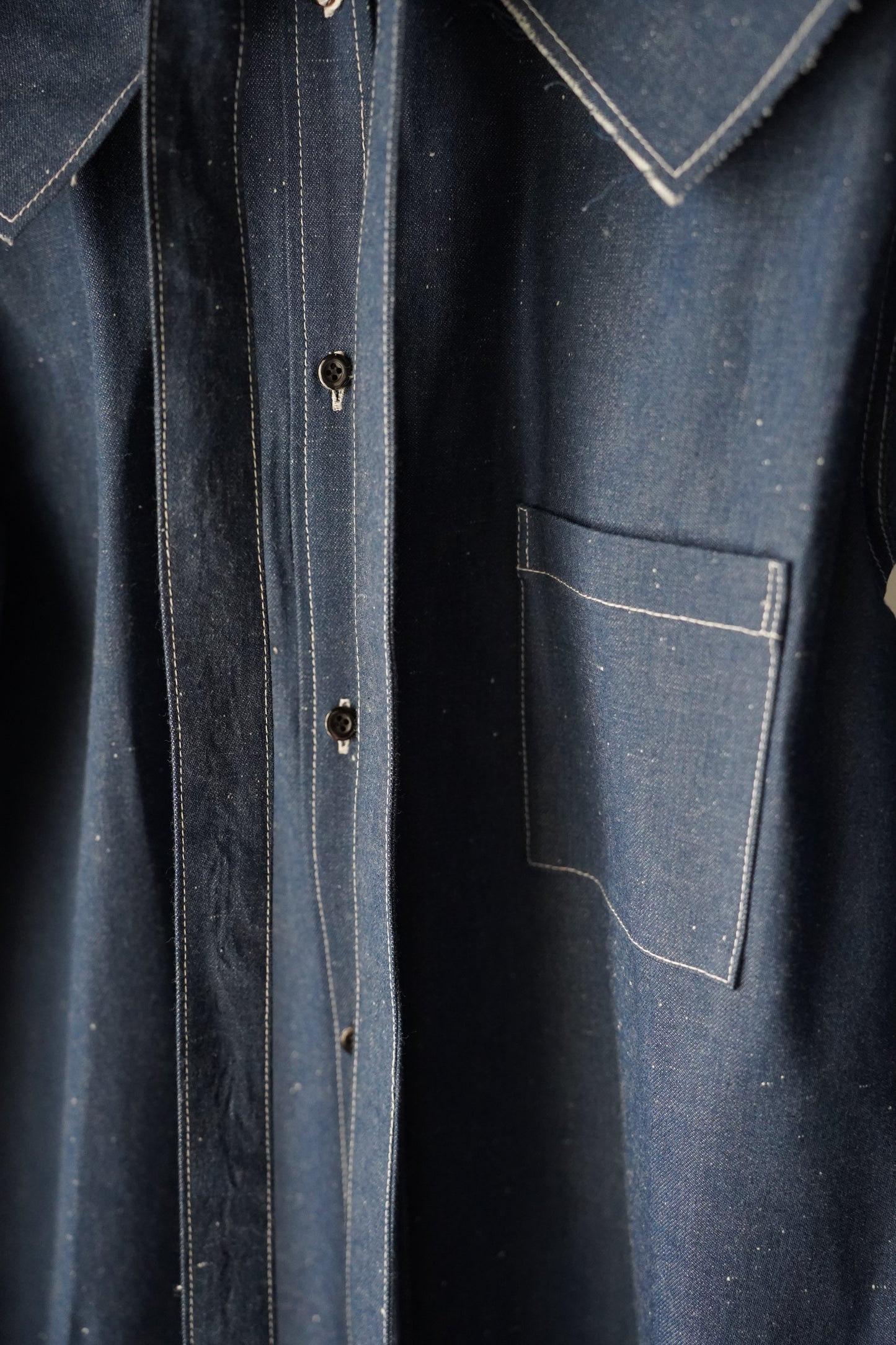 WOMEN　pelleq / ペレック　FRILLED DENIM  SHIRT