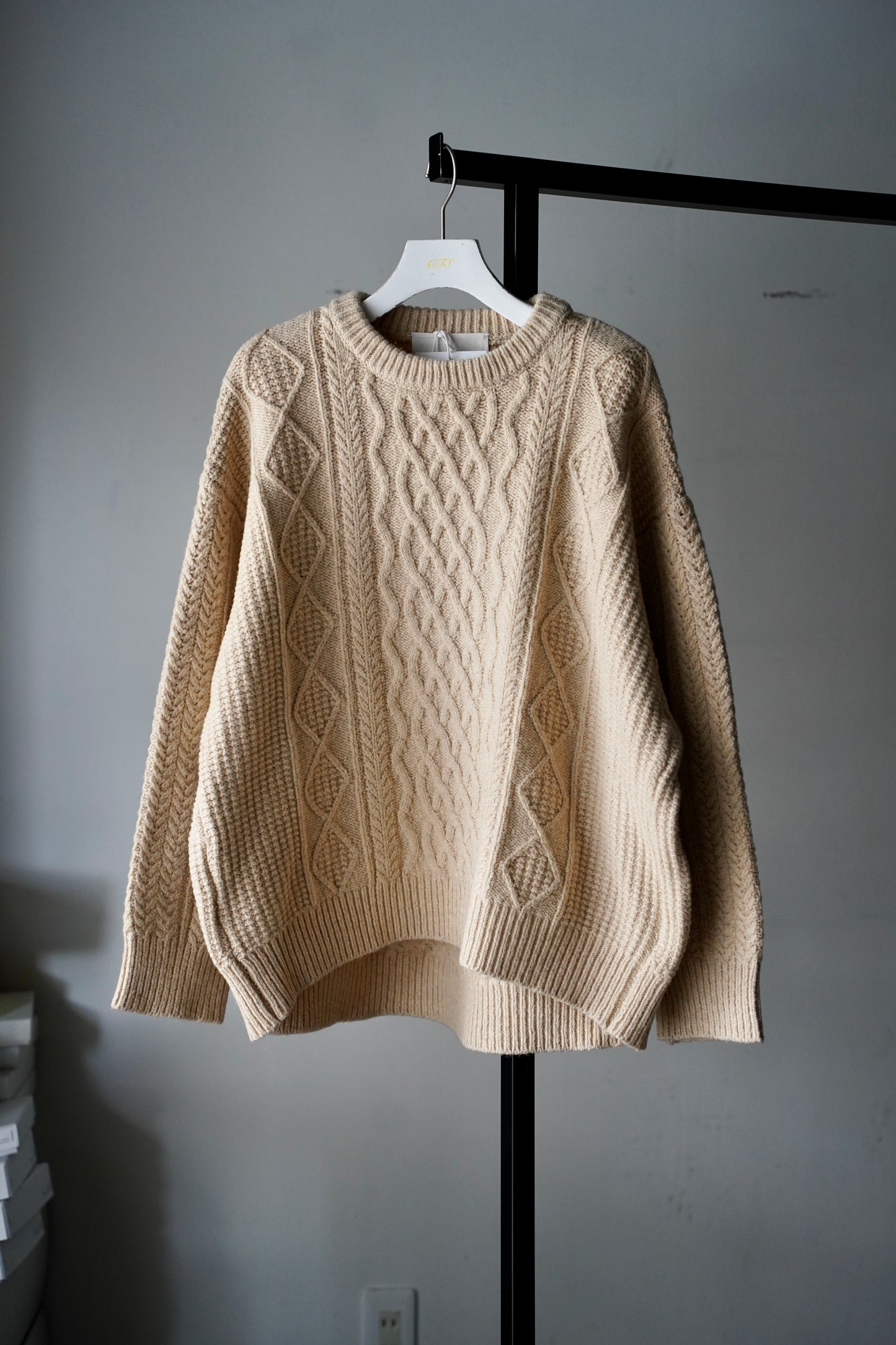 WOMEN　VIOLETTE ROOM　CABLE KNIT PULLOVER