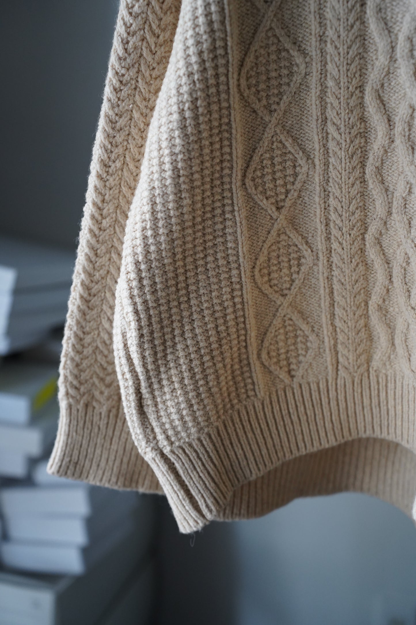 WOMEN　VIOLETTE ROOM　CABLE KNIT PULLOVER