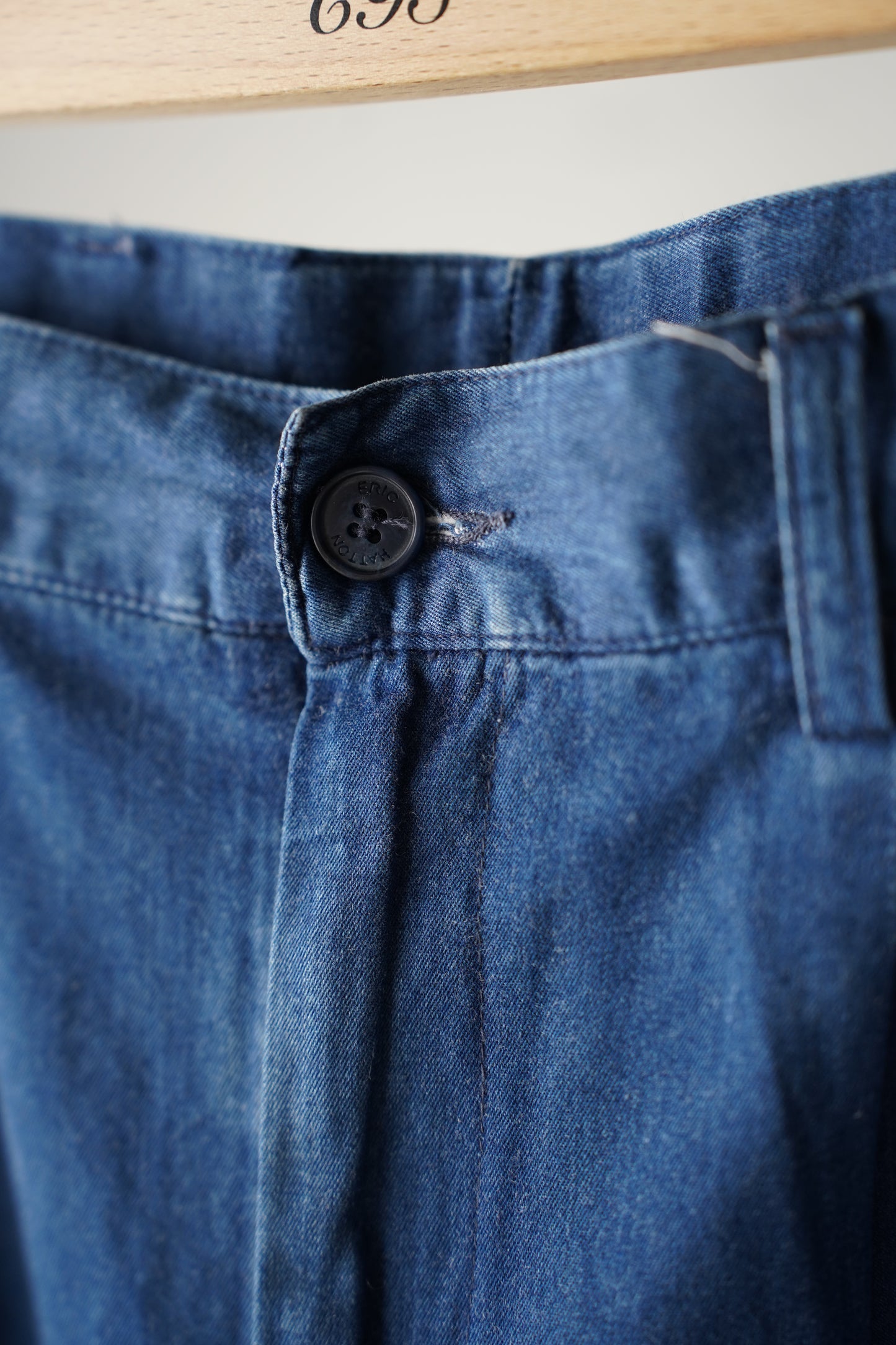 MEN　LILY1ST VINTAGE　1980-1990's Italian Summer Indigo Botton Trousers by ERIC HATTON