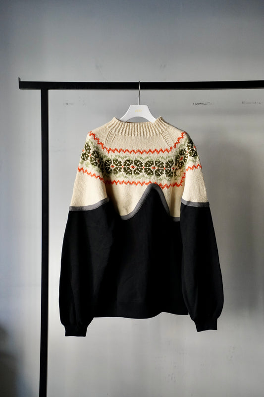 MEN/WOMEN　VIOLETTE ROOM　EX.REMAKE SWEAT  BLACK　⓵