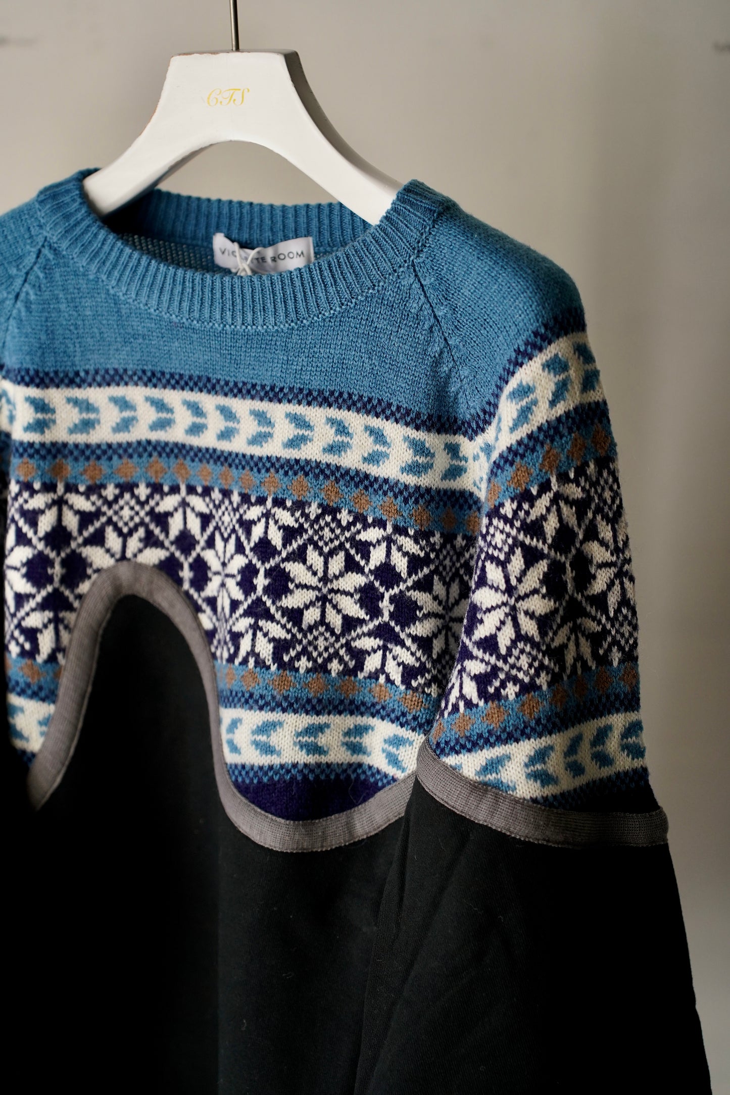 MEN/WOMEN　VIOLETTE ROOM　EX.REMAKE SWEAT  BLACK　⓹