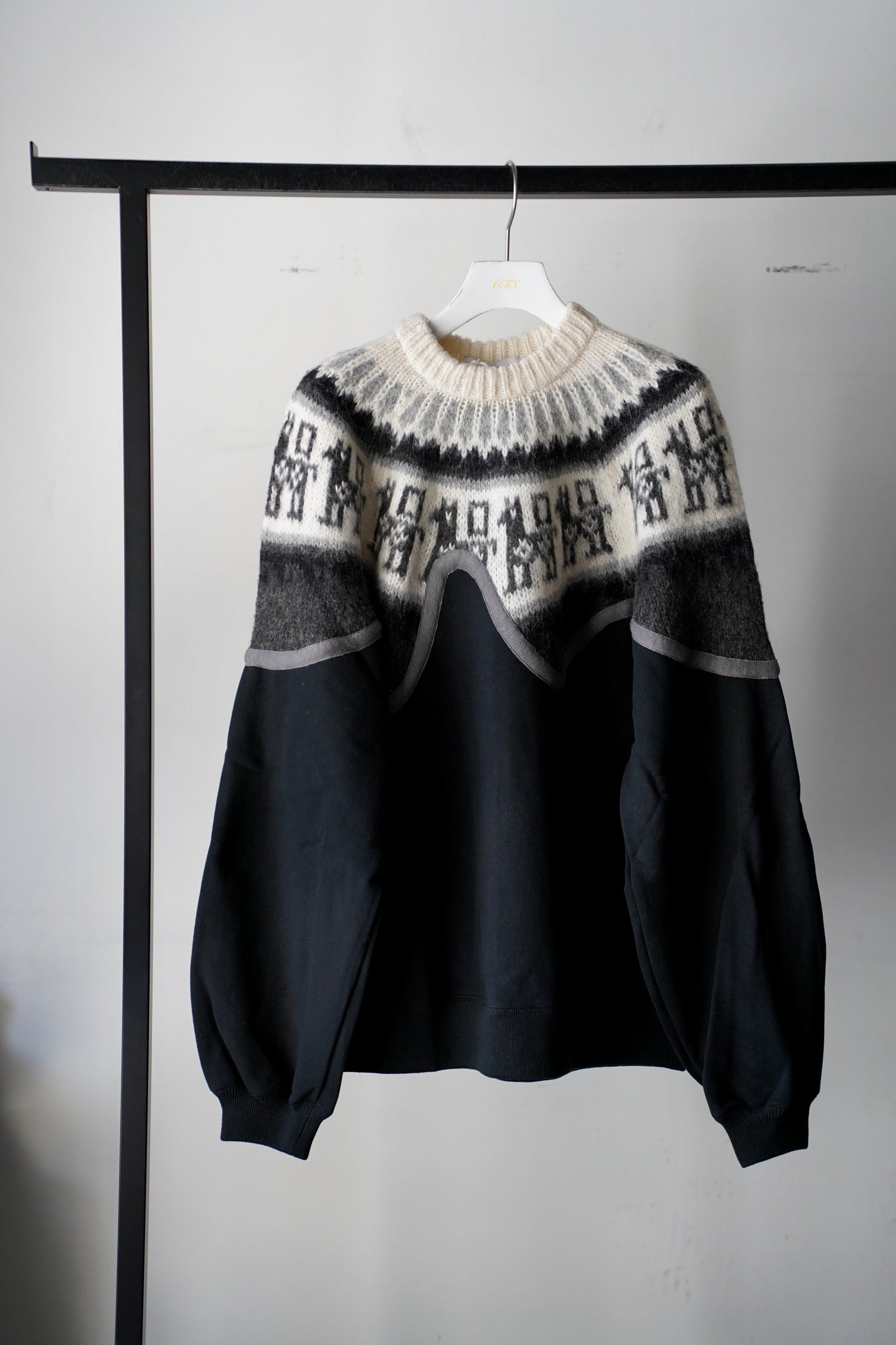 MEN/WOMEN　VIOLETTE ROOM　EX.REMAKE SWEAT  BLACK　⓽