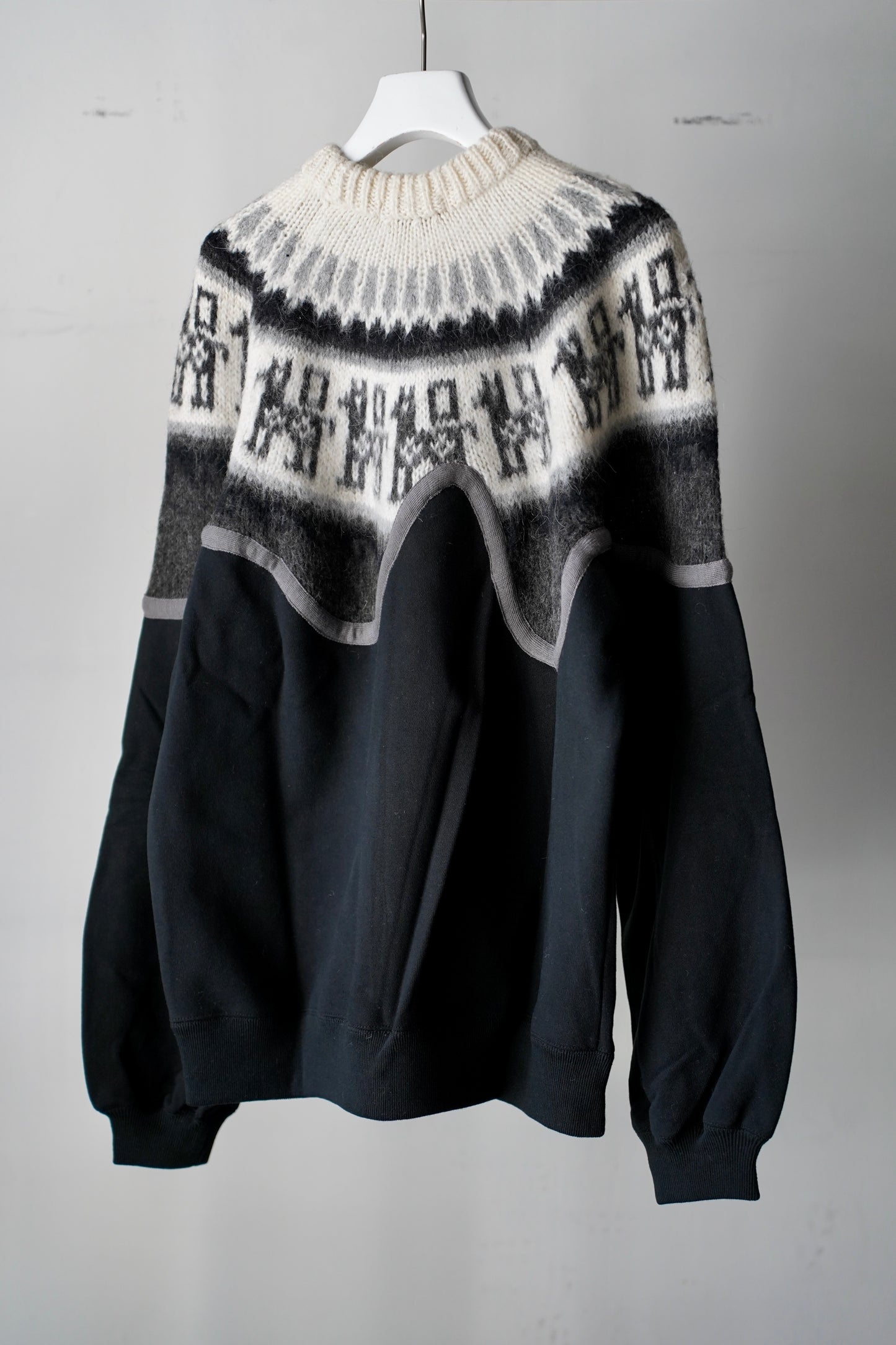 MEN/WOMEN　VIOLETTE ROOM　EX.REMAKE SWEAT  BLACK　⓽