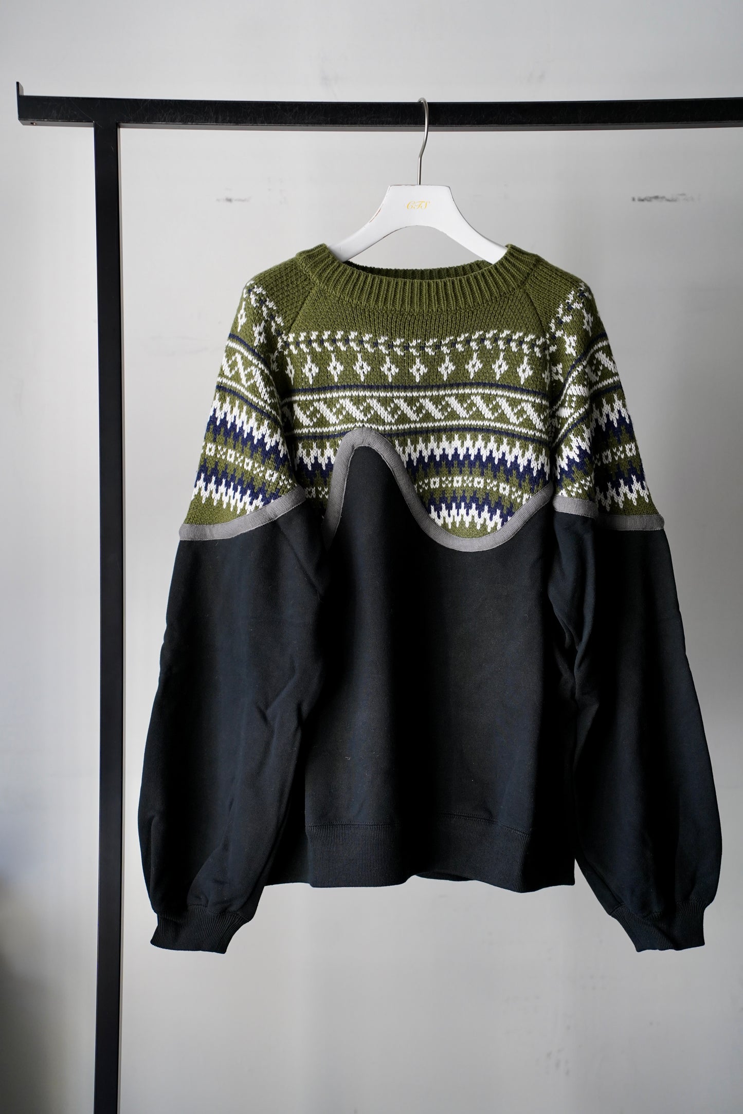 MEN/WOMEN　VIOLETTE ROOM　EX.REMAKE SWEAT  BLACK　⓾
