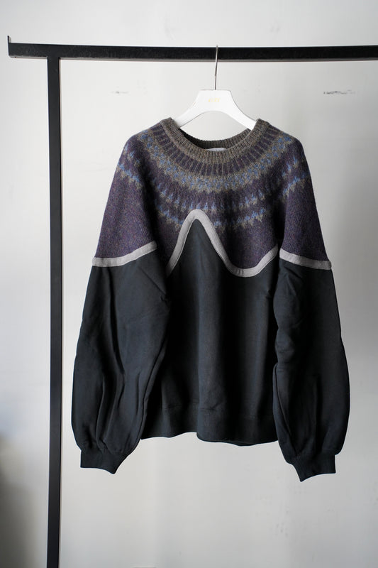 MEN/WOMEN　VIOLETTE ROOM　EX.REMAKE SWEAT  BLACK　⑫