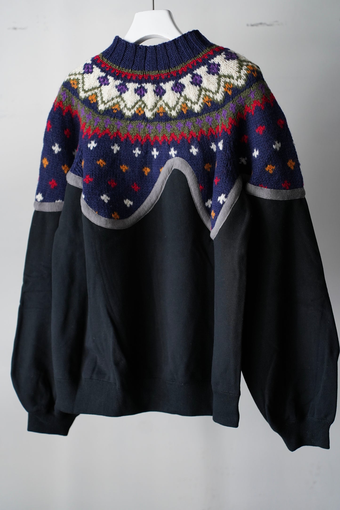 MEN/WOMEN　VIOLETTE ROOM　EX.REMAKE SWEAT  BLACK　⑮