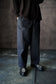 MEN/WOMEN　Y/ ワイ　organic cotton recycle polyester twill tapered easy trousers