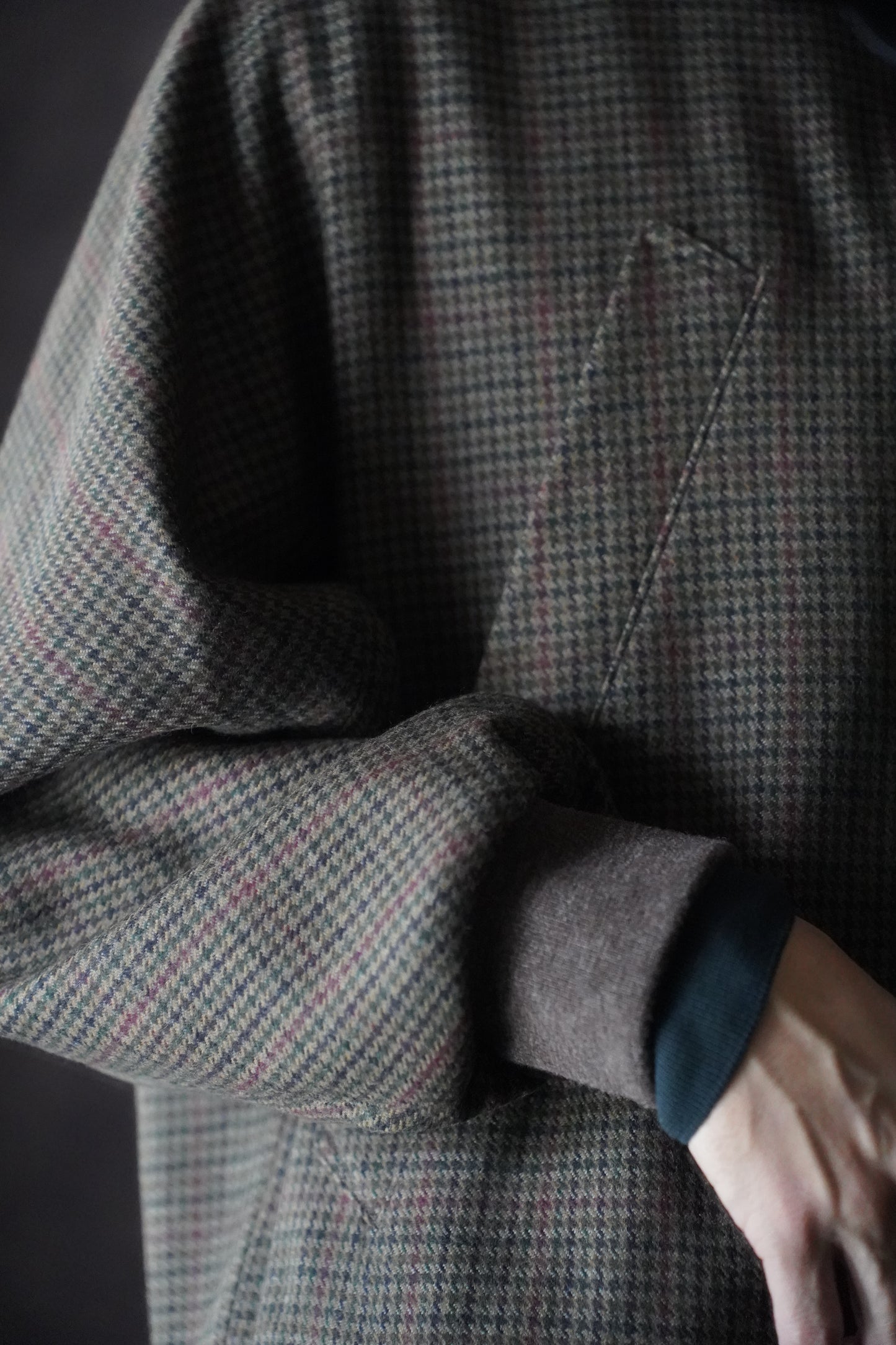 MEN　blurhms/ブラームス　Classic Houndstooth Harrington Jacket