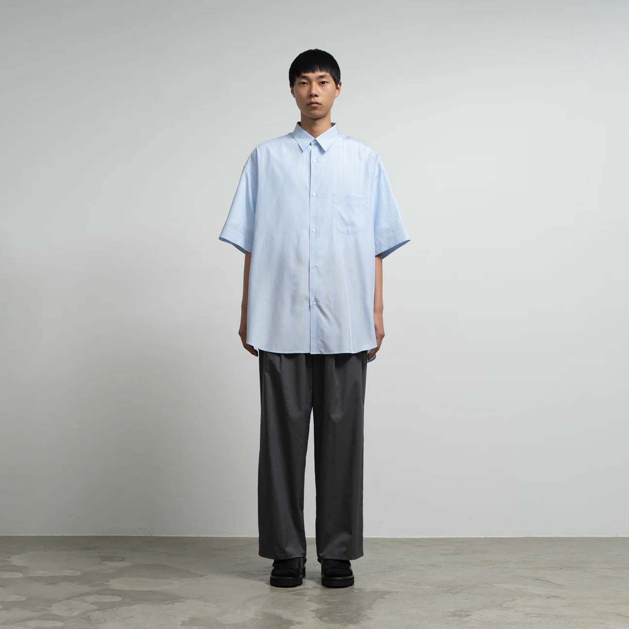MEN　Graphpaper　SIDOGRAS S/S Oversized Regular Collar Shirt