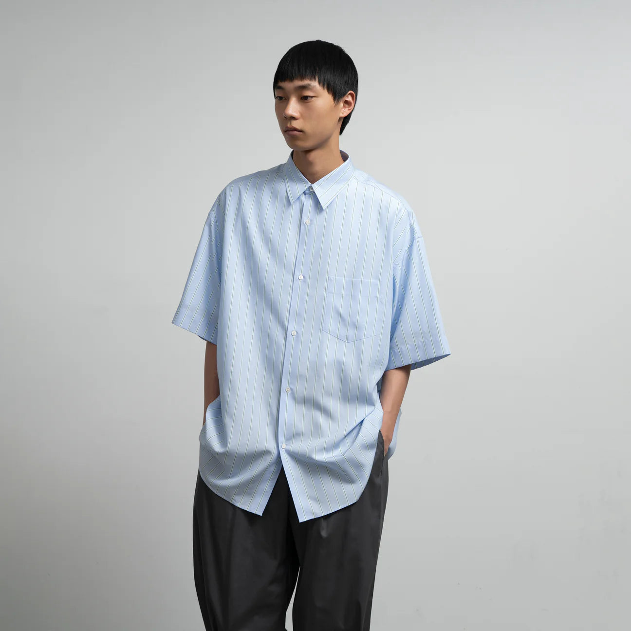 MEN　Graphpaper　SIDOGRAS S/S Oversized Regular Collar Shirt