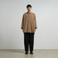 MEN　Graphpaper　SIDOGRAS Brown Stripe L/S Oversized Regular Collar Shirt