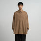 MEN　Graphpaper　SIDOGRAS Brown Stripe L/S Oversized Regular Collar Shirt