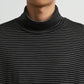 MEN　Graphpaper　Fine Wool Border L/S Turtle Neck Tee