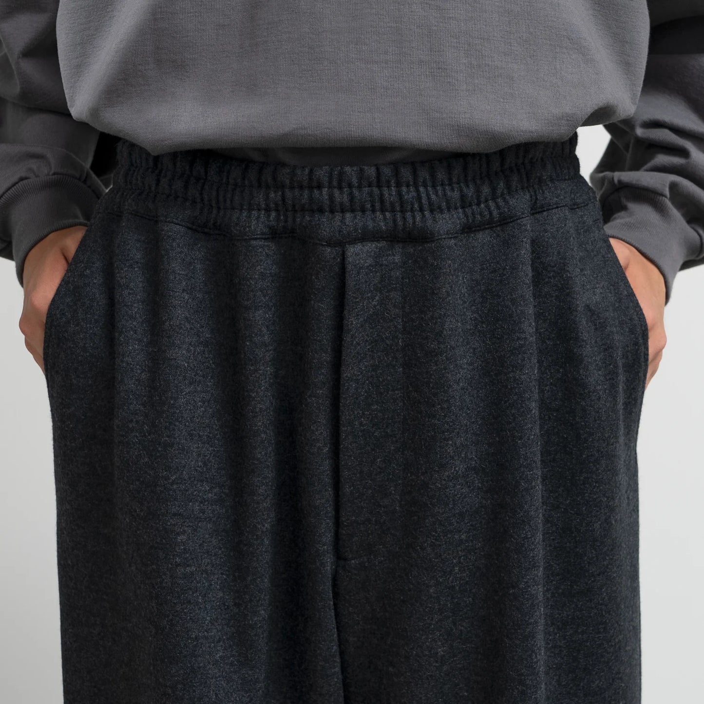 MEN　Graphpaper　Wool Smooth Flannel Easy Wide Pants