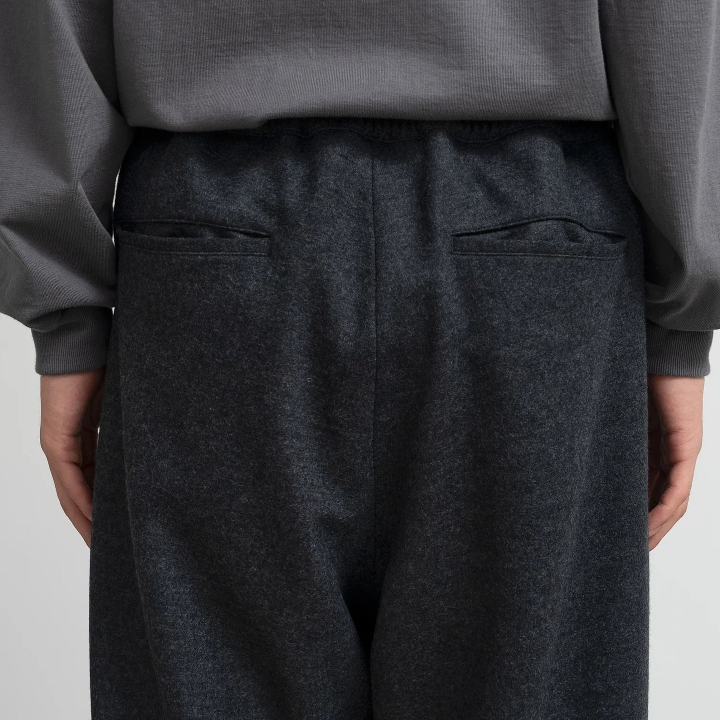 MEN　Graphpaper　Wool Smooth Flannel Easy Wide Pants