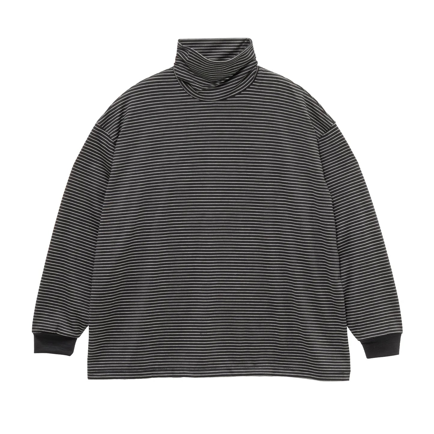MEN　Graphpaper　Fine Wool Border L/S Turtle Neck Tee