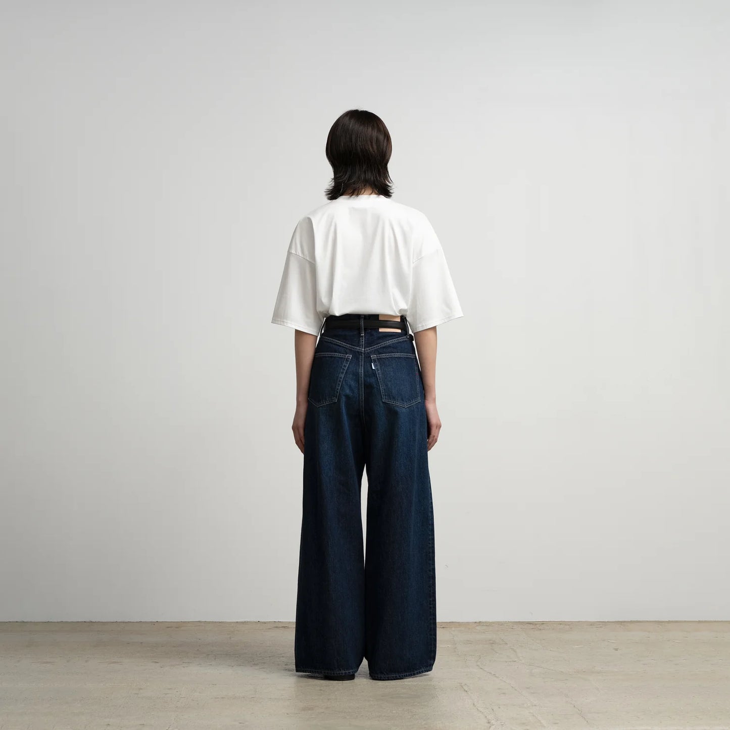 WOMEN　Graphpaper　Selvage Denim Two Tuck Wide Pants / DARK FADE