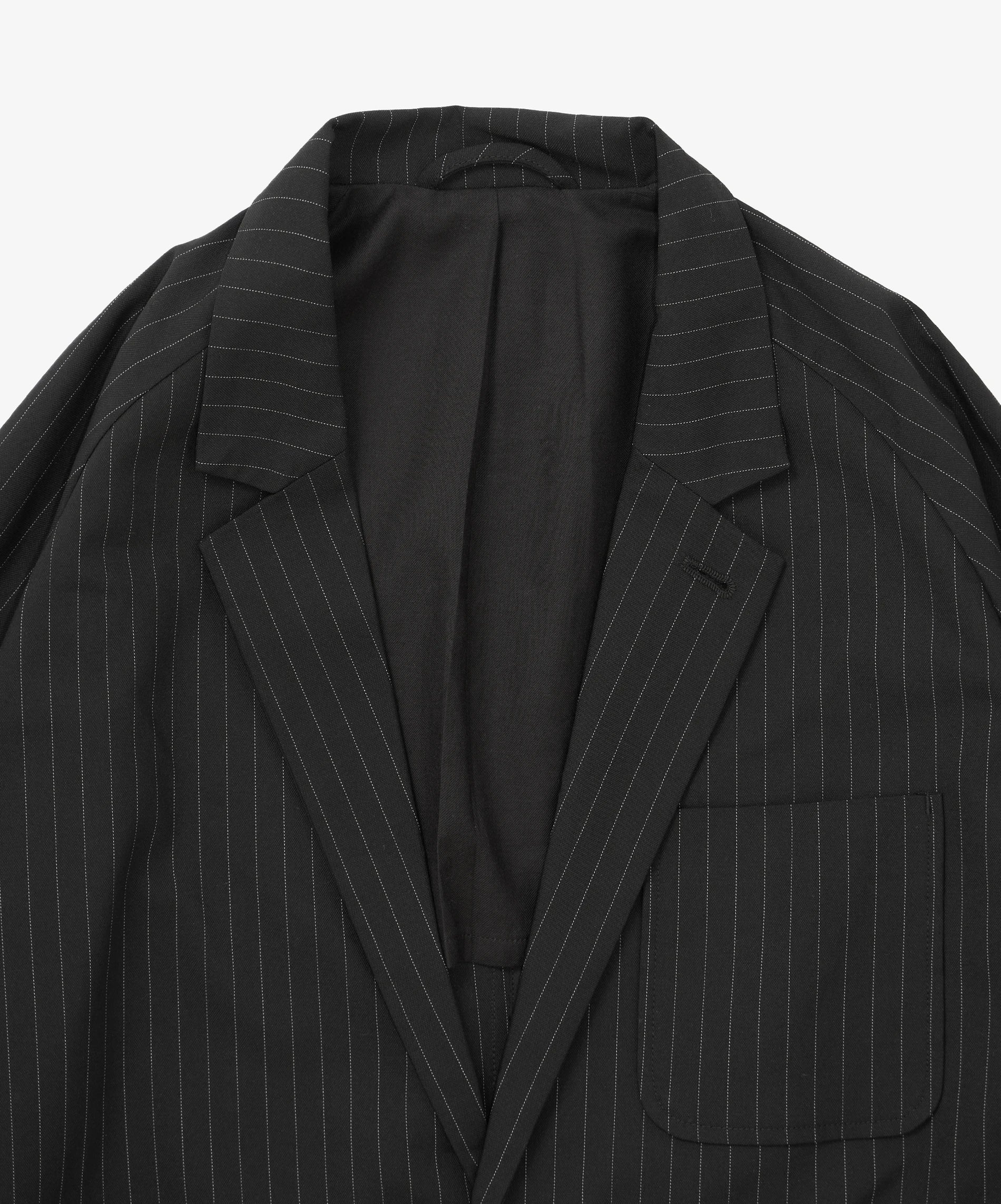 MEN sillage/シアージ blazer black stripe twill – _COMES THE SUN MEN sillage/シアージ blazer black stripe twill – _COMES THE SUN