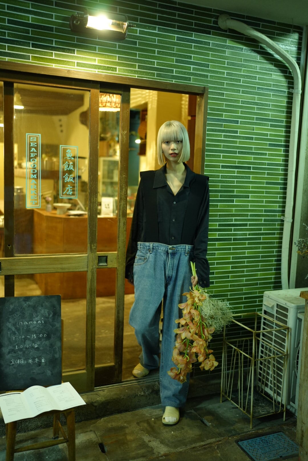 WOMEN　TOO　PYJAMA bamboo black