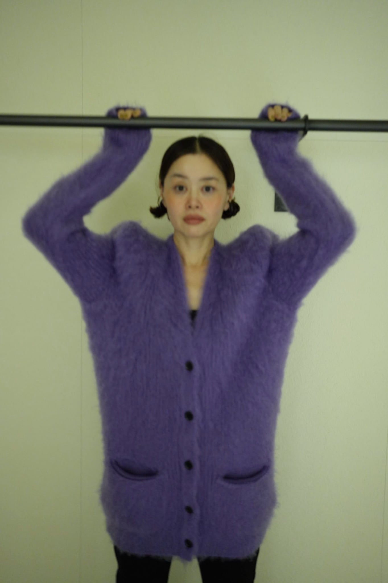 WOMEN　MOON TREE PLANET　Mohair Cardigan purple