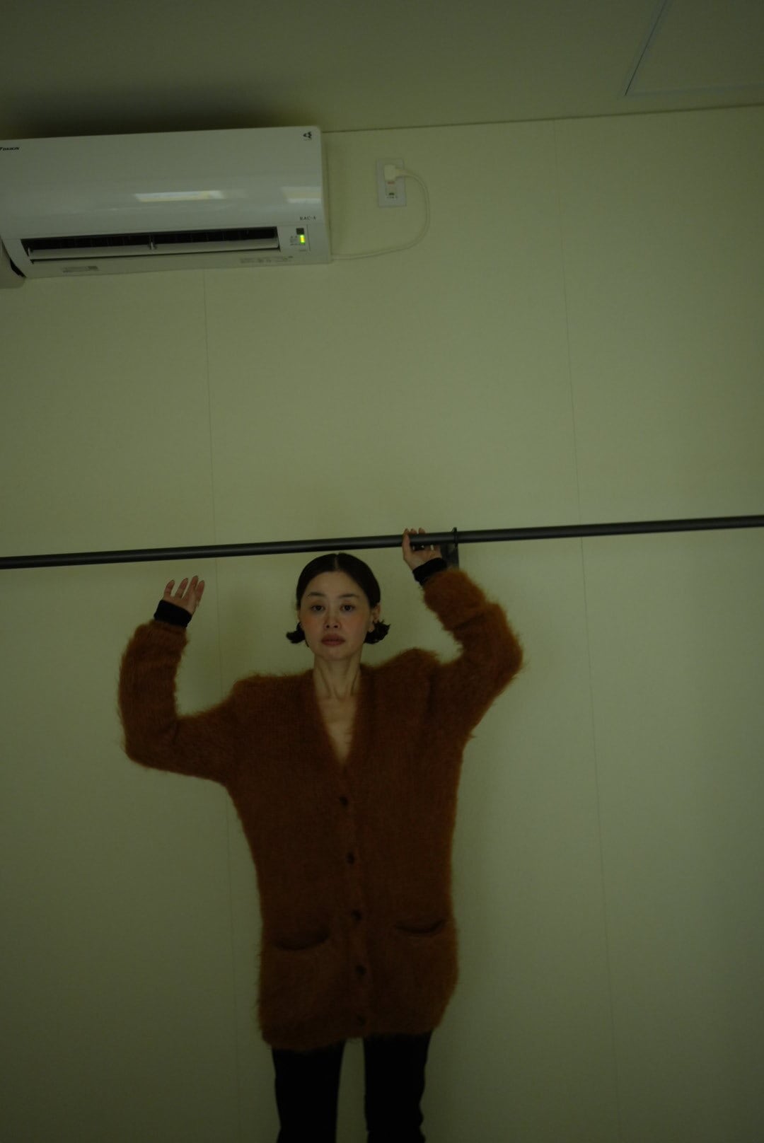 WOMEN　MOON TREE PLANET　Mohair Cardigan orange brown