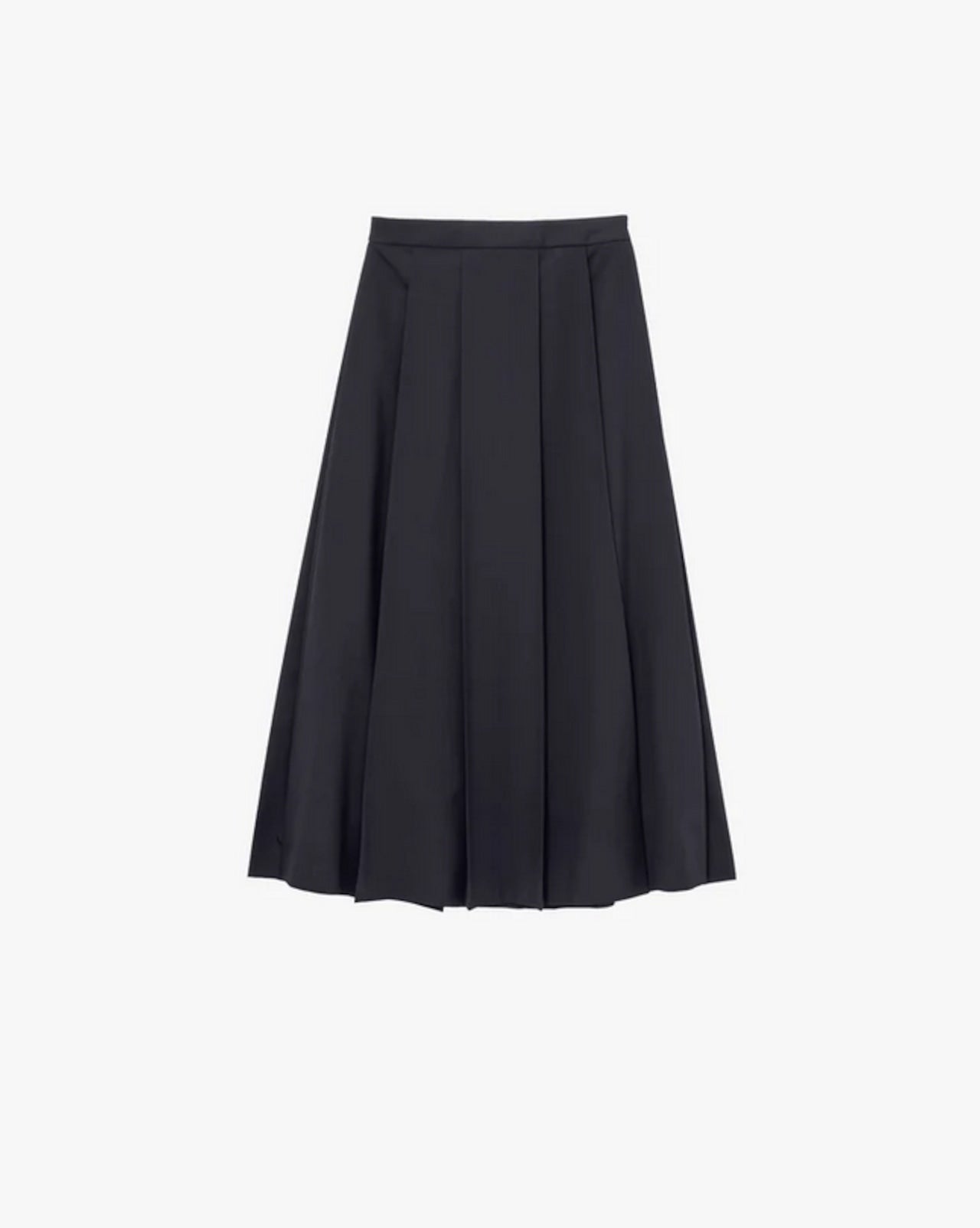 WOMEN　Graphpaper　Wool Ripstop Box Pleats Skirt