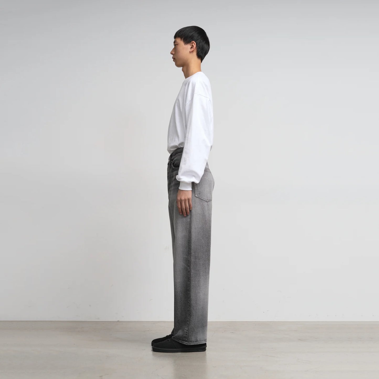 MEN　Graphpaper　Selvage Denim Five Pocket Wide Straight Pants / LIGHT FADE
