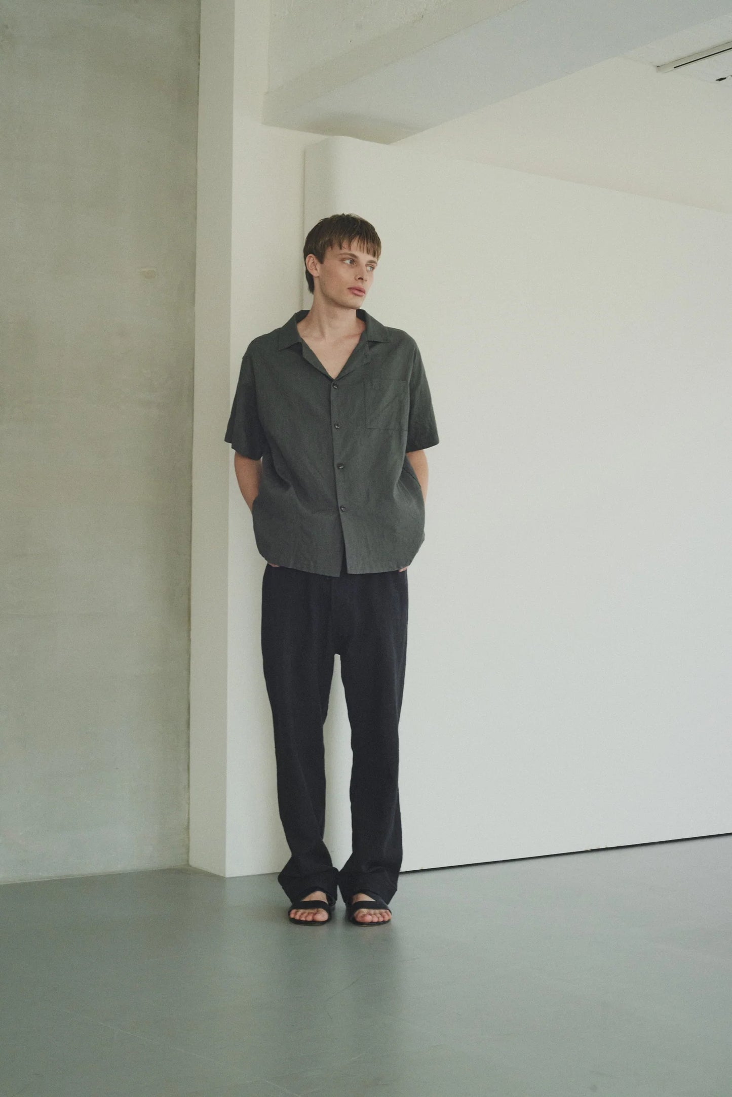 MEN　alvana / アルヴァナ 　LINEN OPEN COLLAR SHIRT