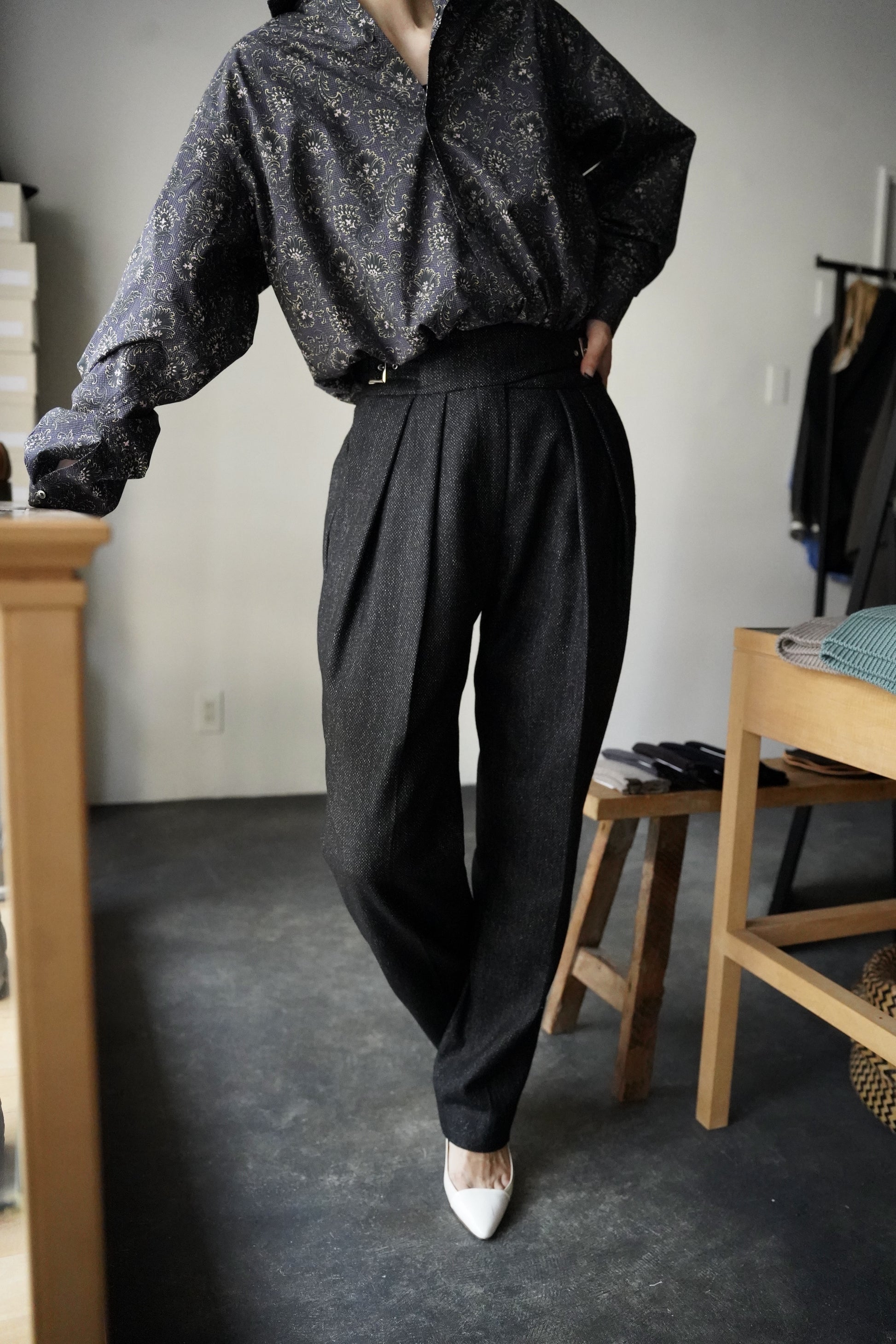 WOMEN　DOMENICO+SAVIO / ドメニコアンドサビオ　tweed gurka pants