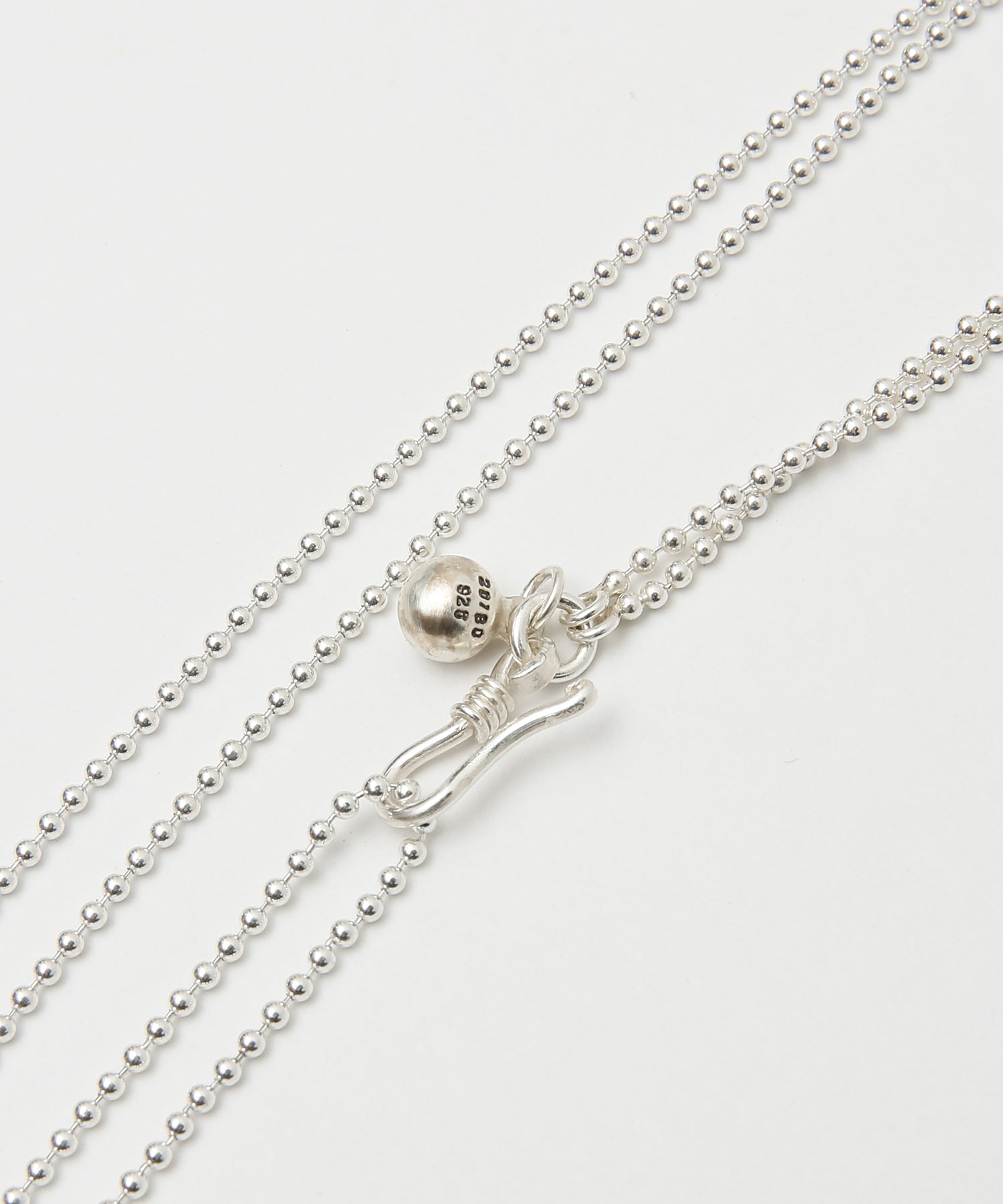 MEN/WOMEN　 20/80 トゥエンティーエイティー　STERLING SILVER DOUBLE BALL CHAIN NECKLACE  1.5mm WIDTH